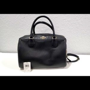 Coach Satchel Black with Gold Hardware